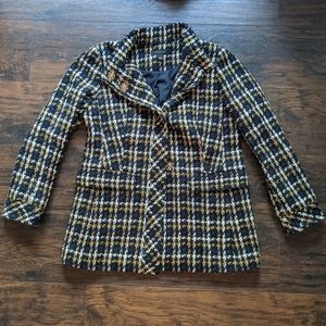 Ann Taylor Plaid Coat Size 2